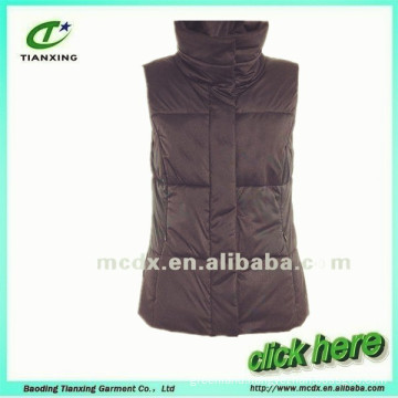 stand collar slim waist women gilet